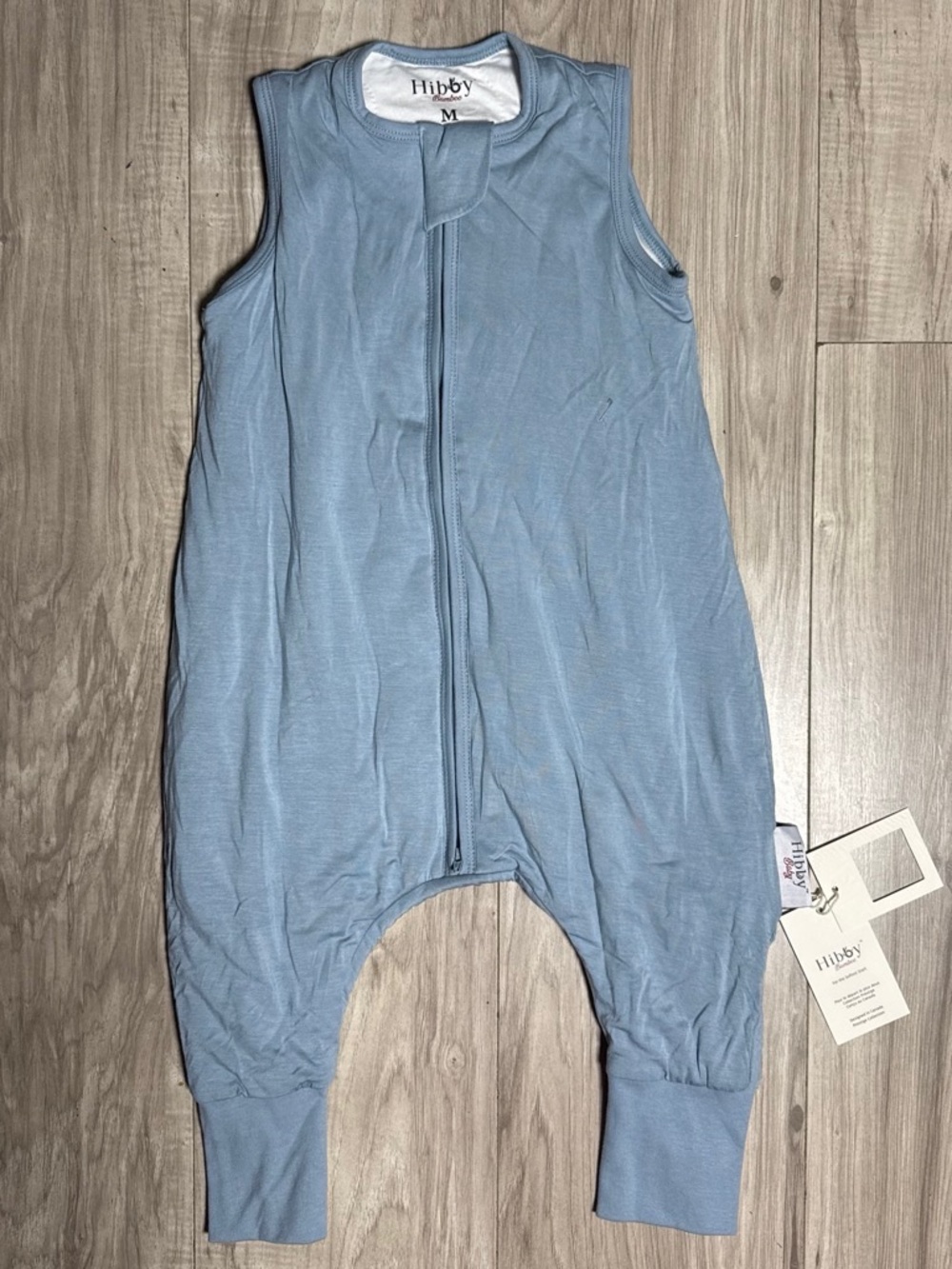 Light Blue Sleeveless Zip Baby Sleep Sack